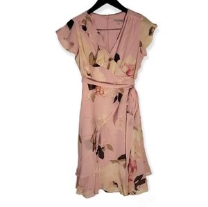 Danny and Nicole Flowy Lavender/ Ivory Floral Dress Sz 8